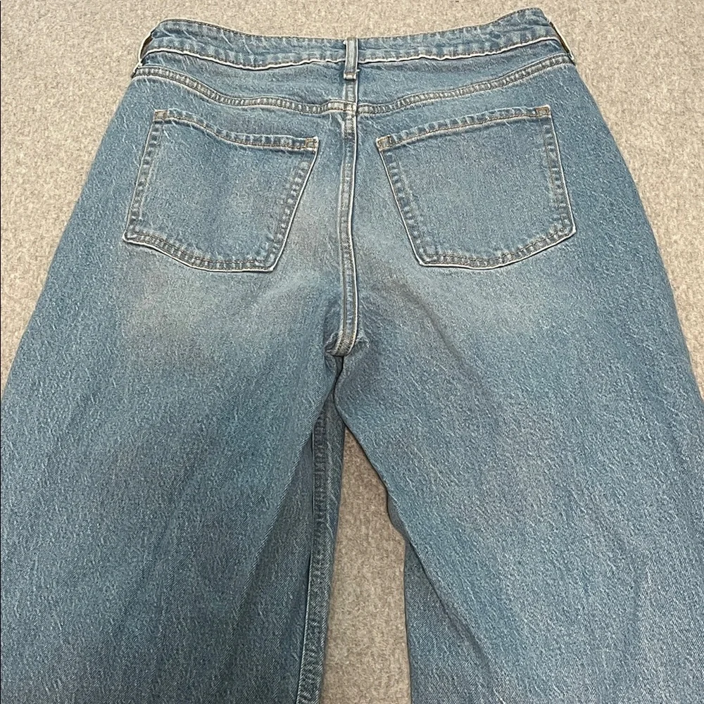 Old Navy Sky Hi Wide Leg Jeans Womens Size 6 High Waisted Grunge Skater Festival